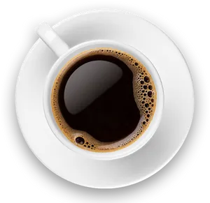 Top View Coffee Cup PNG Image