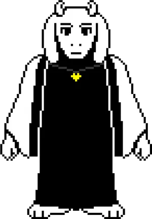 Toriel Undertale Pixel Art PNG Image