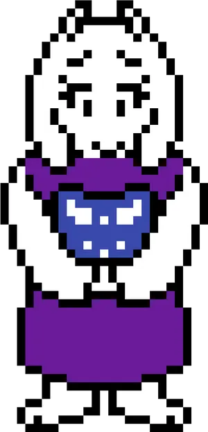 Toriel Undertale Pixel Art PNG Image