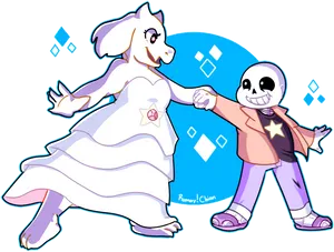 Torieland Sans Fist Bump Undertale Art PNG Image