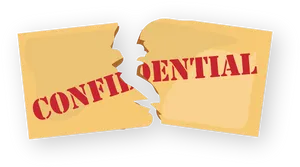 Torn Confidential Document PNG Image