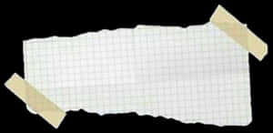 Torn Grid Paperwith Tape PNG