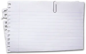 Torn Notebook Paperwith Paperclip PNG Image