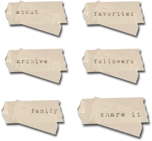 Torn Paper Text Pieces PNG Image