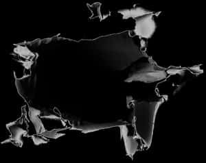 Torn Paper Texture Black Background PNG