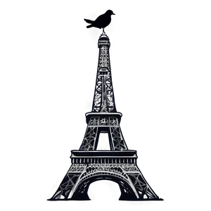 Torre Eiffel And Flying Birds Png Rji65 PNG Image