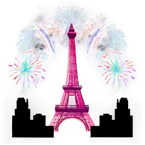 Torre Eiffel With Fireworks Display Png 90 PNG Image