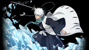 Toshiro Hitsugaya Ice Zanpakuto Bleach PNG image with transparent background