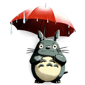 Totoro with Umbrella PNG 05062024 PNG image with transparent background