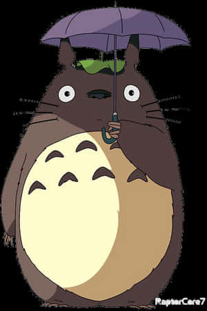 Totoro_with_ Umbrella PNG image with transparent background