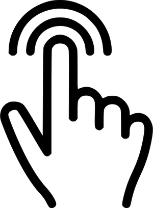 Touchscreen Hand Gesture Icon PNG Image