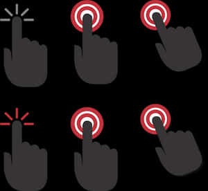 Touchscreen Interaction Gestures PNG image with transparent background