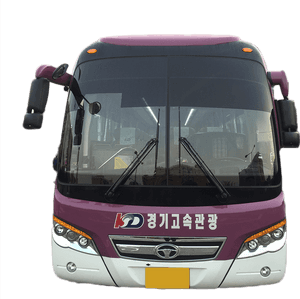 Tour Bus Front View PNG image with transparent background