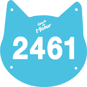 Tourde Meow Bib Number2461 PNG image with transparent background