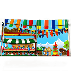 Town Festival Scene PNG uhl4 PNG with transparent background