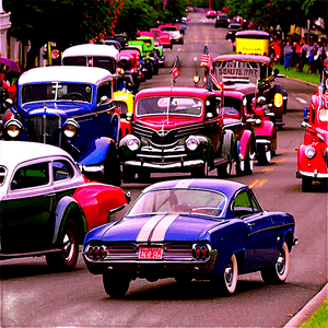 Town Vintage Car Parade PNG oih20 PNG with transparent background