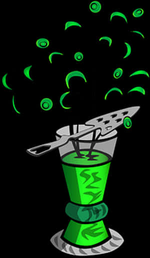 Toxic Concoctionin Science Beaker PNG image with transparent background