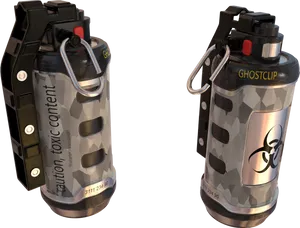 Toxic Content Ghostclip Grenades PNG Image