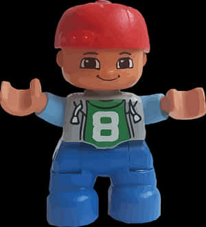 Toy Figure Smiling Red Hat PNG image with transparent background