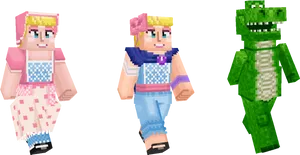 Toy Story Characters Minecraft Version PNG Image