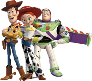 Toy Story Characters Woody Jessie Buzz Lightyear PNG Image