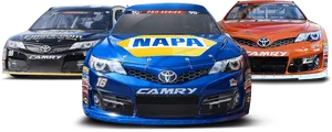 Toyota Camry Racecars Lineup PNG Image