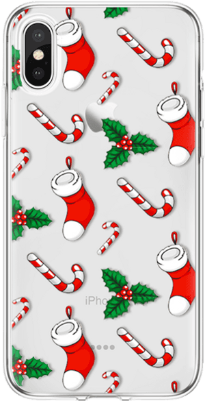 Tpu Christmas Case For Iphone X - Iphone X Christmas Case, HD Png Download PNG image with transparent background