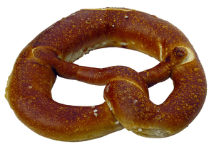 Traditional Baked Pretzel PNG with transparent background