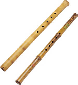 Traditional Bamboo Flutes PNG image with transparent background
