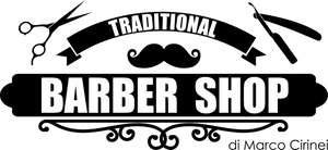 Traditional Barber Shop Logo PNG Image