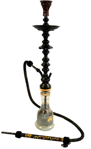 Traditional Black Hookah PNG Image