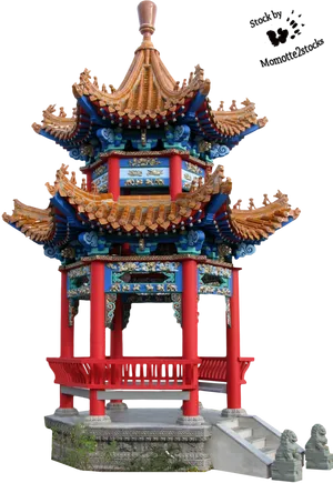 Traditional Chinese Pagoda Structure PNG Image