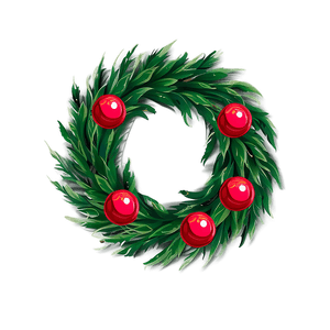 Traditional Christmas Wreath PNG 05232024 PNG