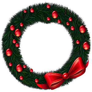 Traditional Christmas Wreath PNG 05232024 PNG