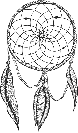 Traditional Dreamcatcher Illustration PNG image with transparent background