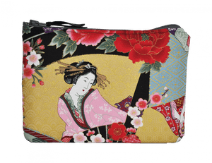 Traditional Geisha Art Pouch PNG image with transparent background
