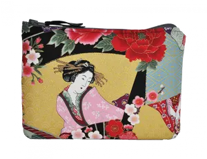 Traditional Geisha Art Pouch PNG Image