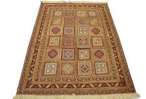 Traditional Geometric Pattern Carpet PNG Image