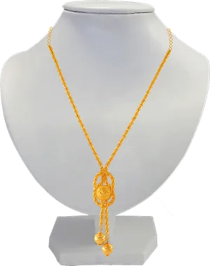 Traditional Gold Mangalsutra Design PNG Image