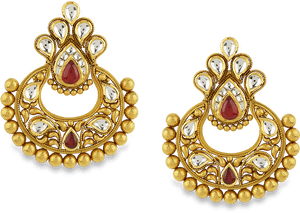 Earring Transparent Background - Gold Ear Ring Png, Png Download PNG