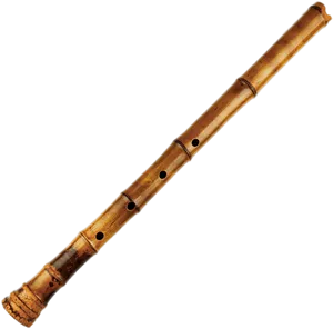 Traditional Indian Bansuri Flute PNG Image