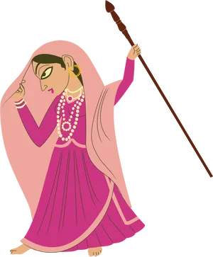 Traditional Indian Flute Player Illustration PNG Image