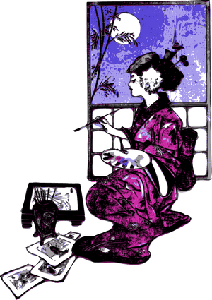 Traditional Japanese Artistat Work PNG image with transparent background