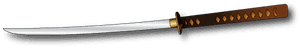 Traditional Japanese Katana Sword PNG