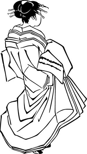 Japanese Woman Line Art, HD Png Download PNG image with transparent background