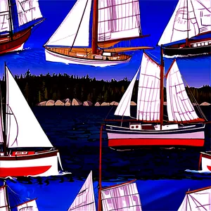 Traditional Maine Sailboats Png 06202024 PNG Image