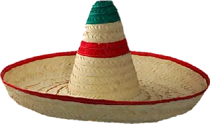 Traditional Mexican Sombrero Hat PNG Image