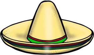 Traditional Mexican Sombrero Illustration PNG Image