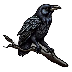 Traditional Raven Tattoo Png 77 PNG Image