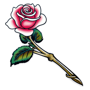 Traditional Rose Tattoo Artwork PNG 05252024 PNG image with transparent background